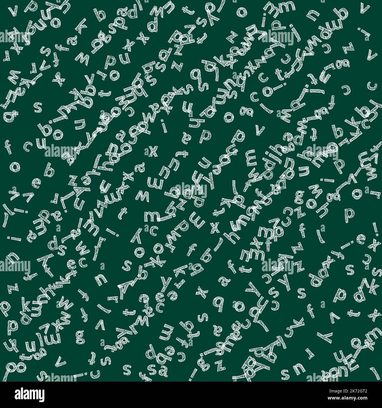 Falling Letters Code Falling letters of English language. Childish chalk flying words of ...