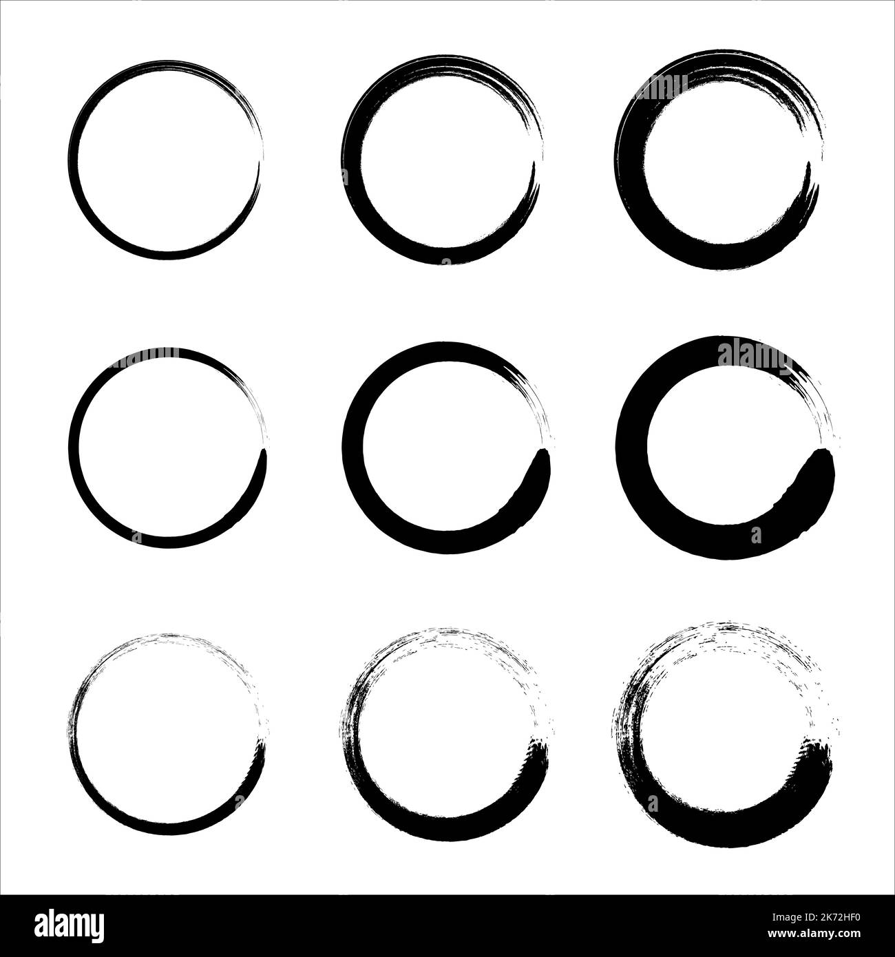 Hand drawn set of objects. Black Vector doodle ellipses. Ideal for ...