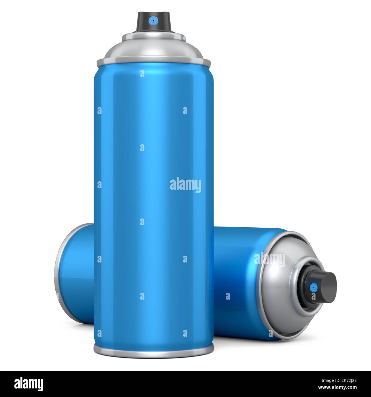 Cans of spray paint isolated on white background. 3d render spray paint