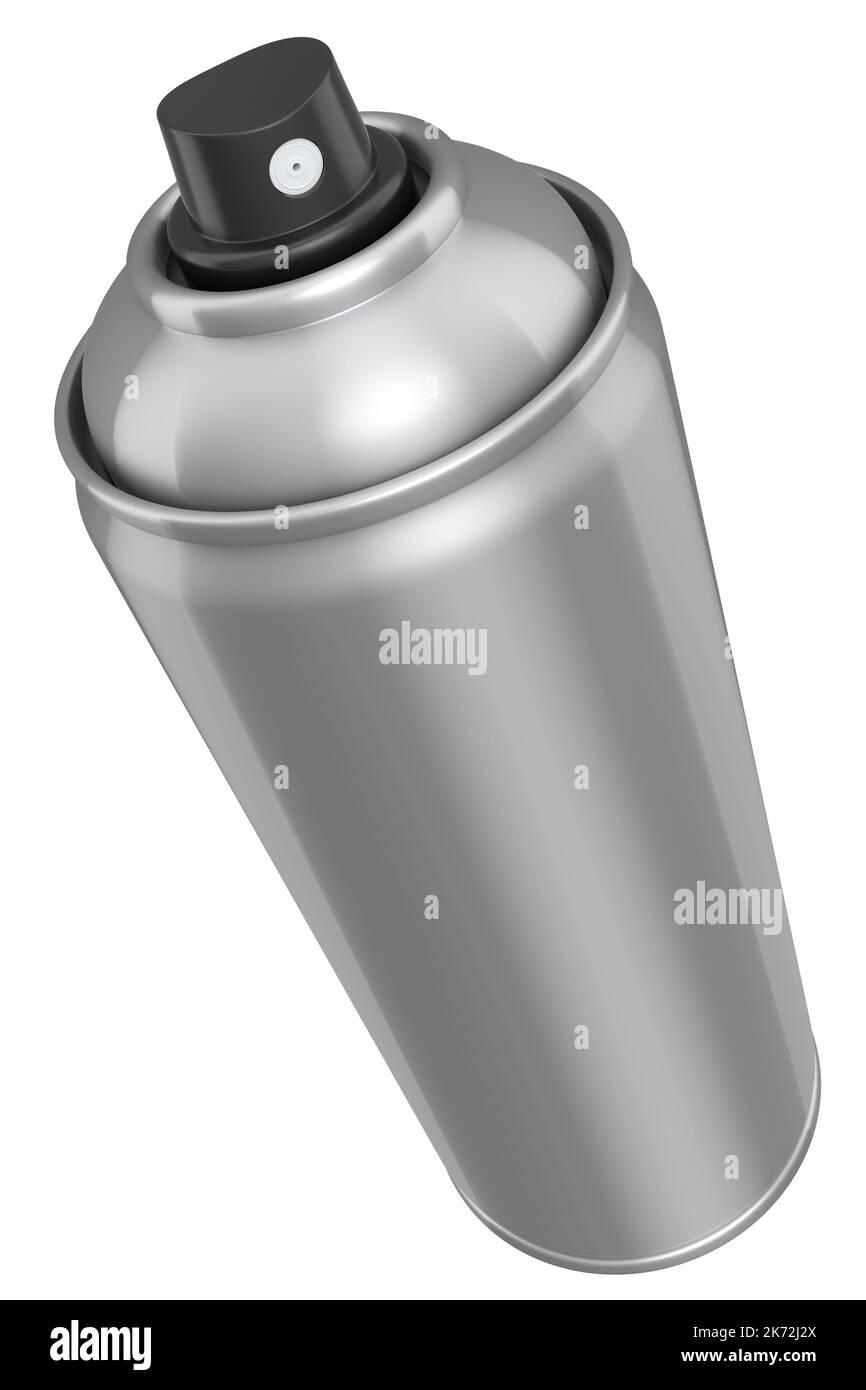 Can of spray paint isolated on white background. 3d render spray paint