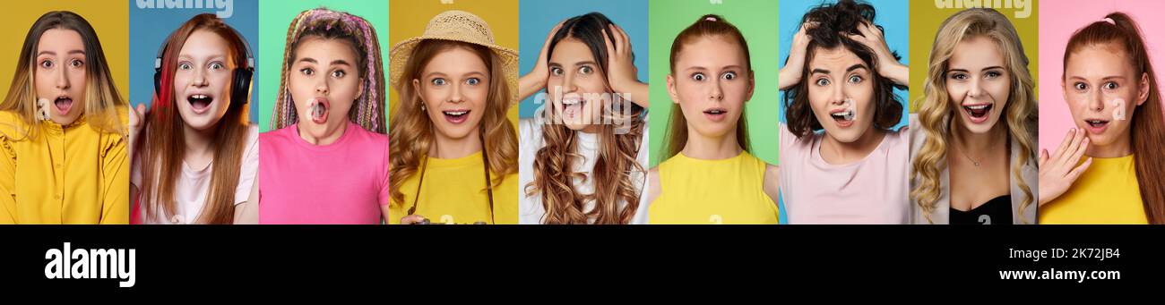 Surprised face collage hi-res stock photography and images - Alamy