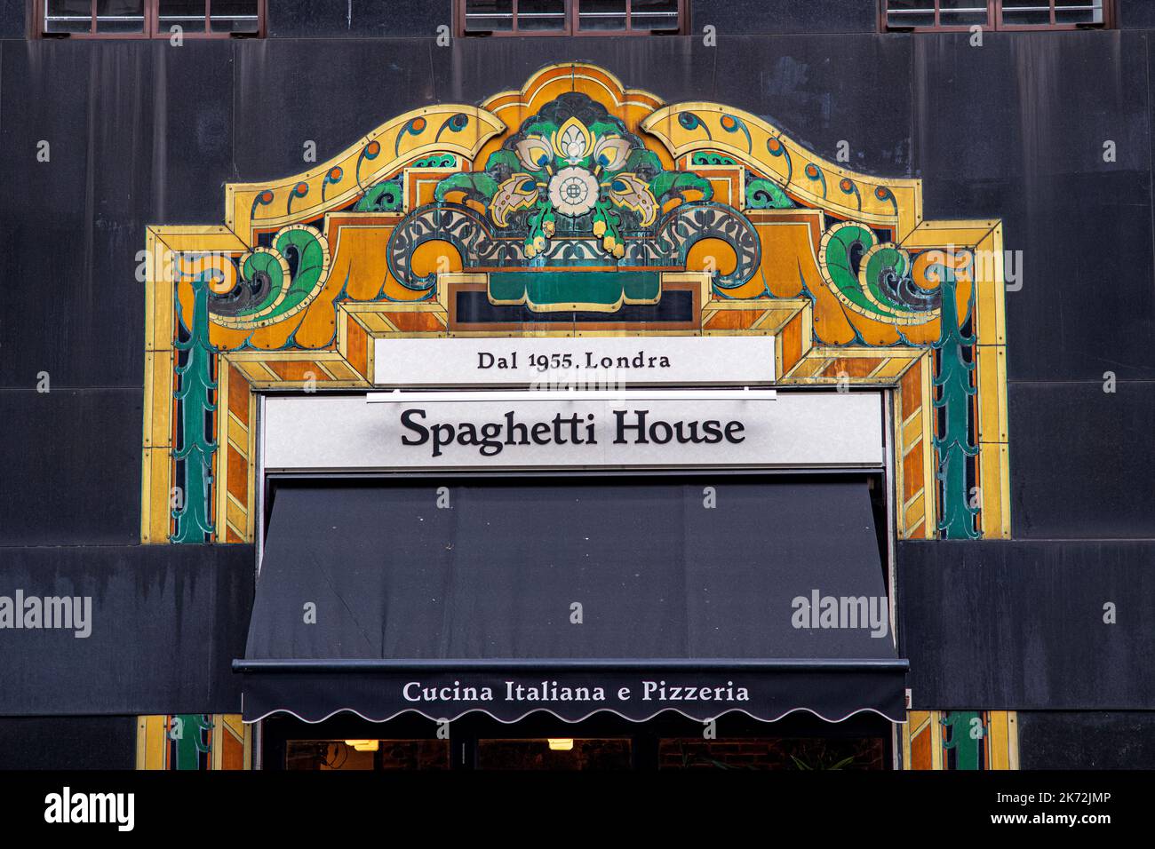 Spaghetti House Argyll Street London - Argyll St is one of a number of Central London branches of the Spaghetti House restaurant chain founded 1955. Stock Photo