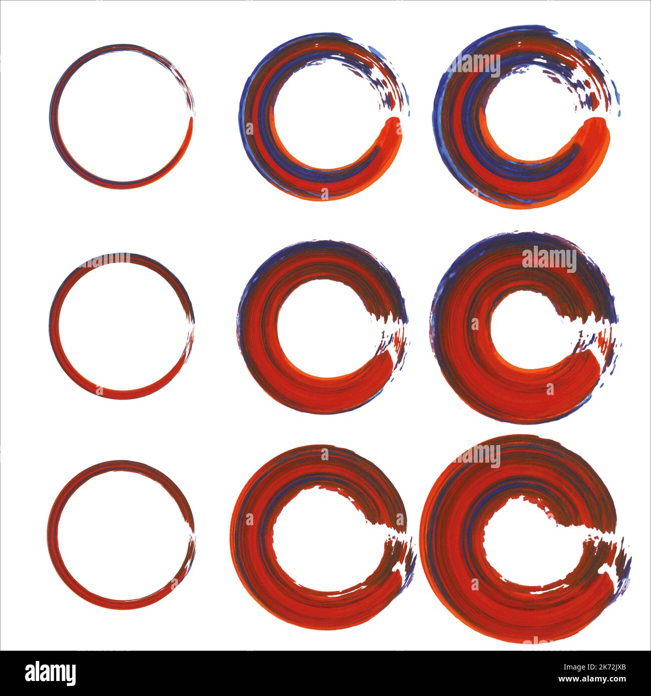 Set of grunge circles. Frame super set. Simple hand drawn circle Stock ...