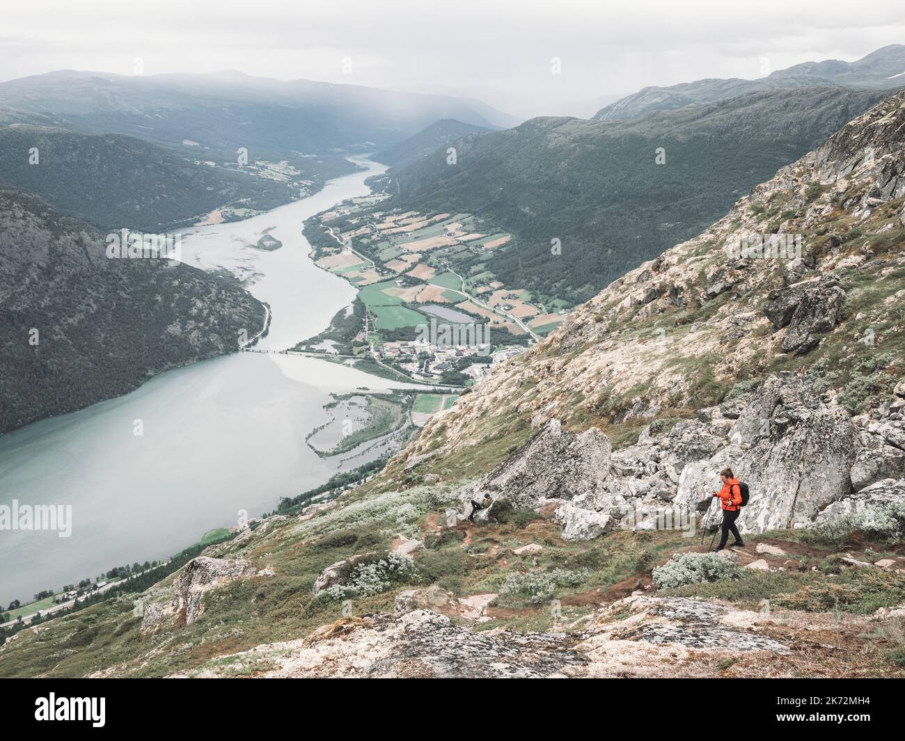 Overhead top view mountain river hi-res stock photography and images ...