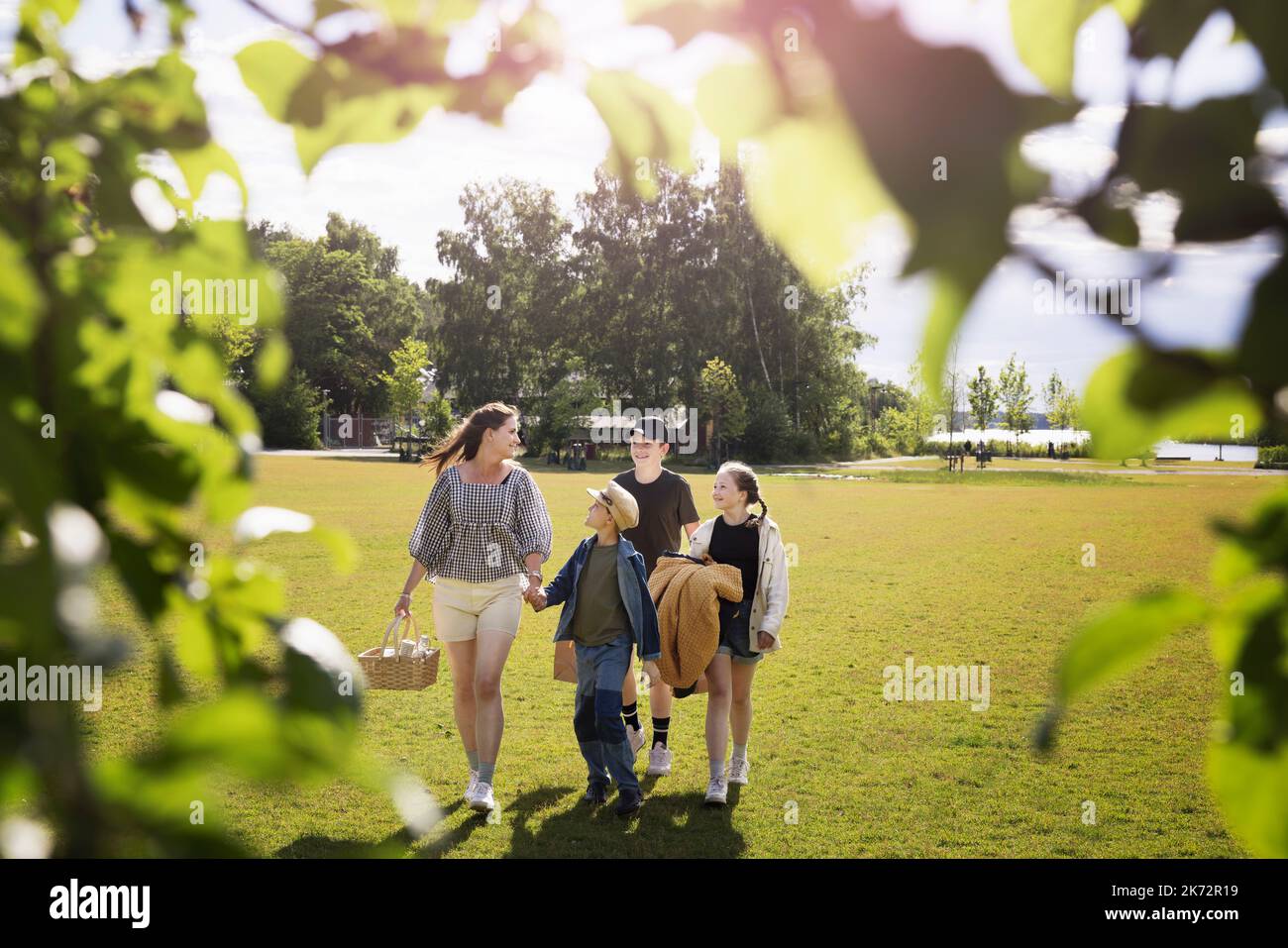 Family activity time walking hi-res stock photography and images - Alamy