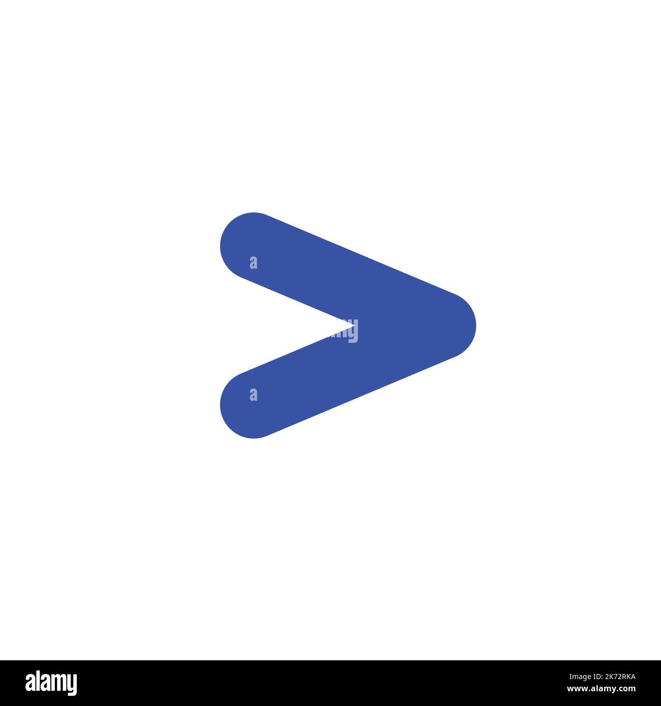 blue arrow icon on white background. Stock Vector