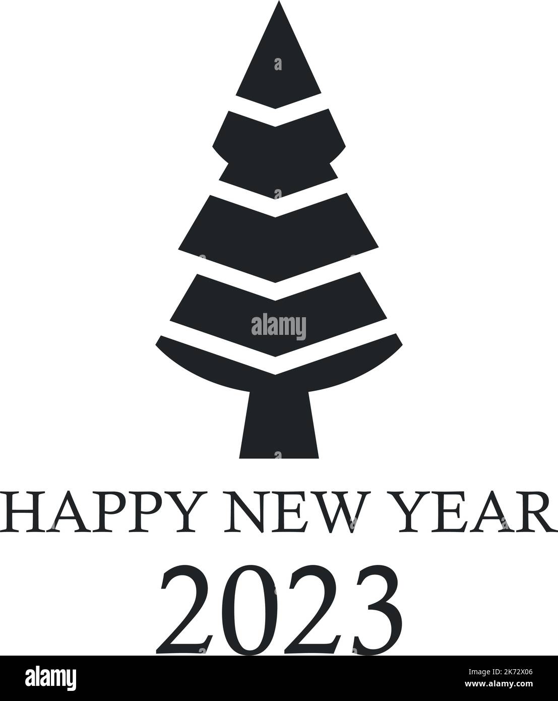 Abstract Christmas tree, holiday symbol christmas, new year 2023