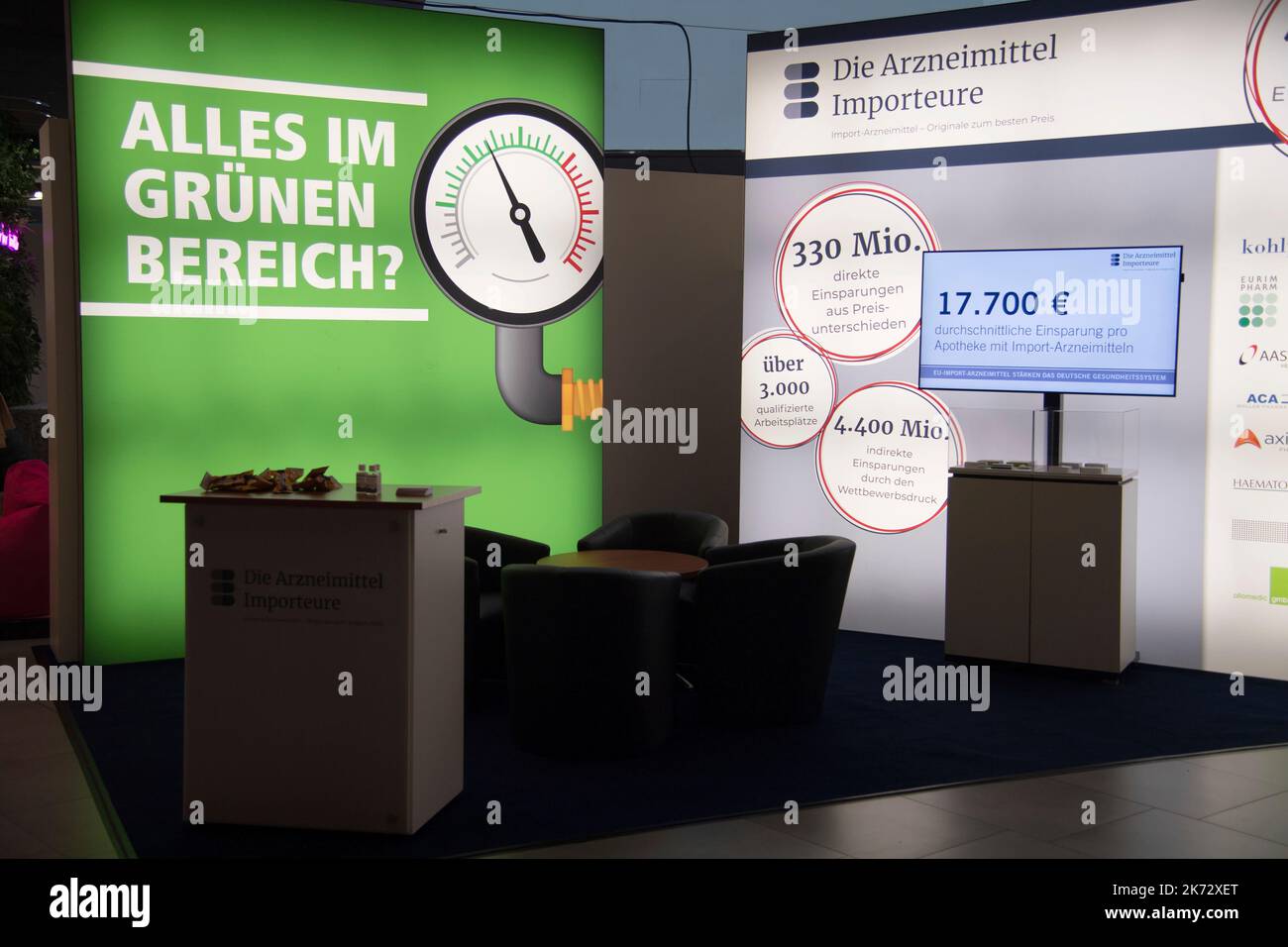Marginal Stand Bonn, Deutschland. 14th Oct, 2022. Exhibition stand of the drug ...