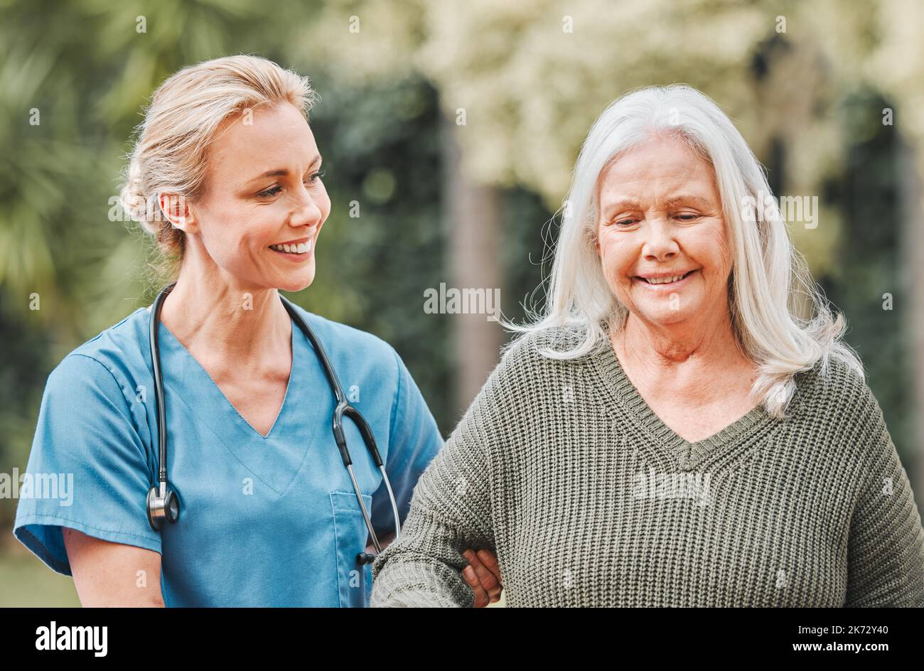 Its important to get fresh air. a female nurse getting fresh air with