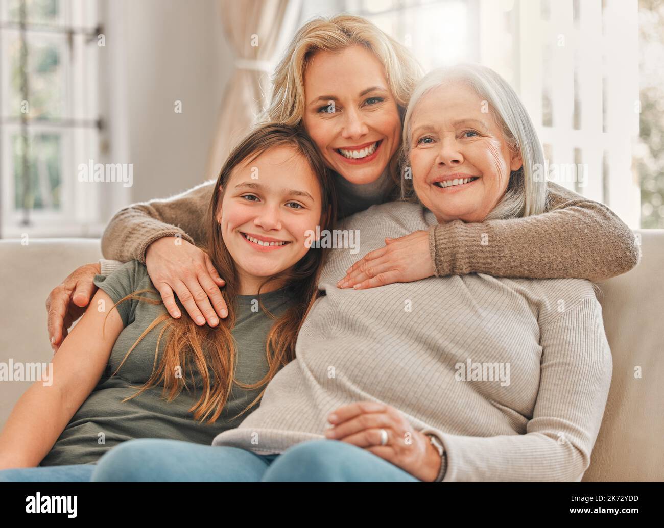 Theres more than enough love to go around. a family relaxing together at home. Stock Photo