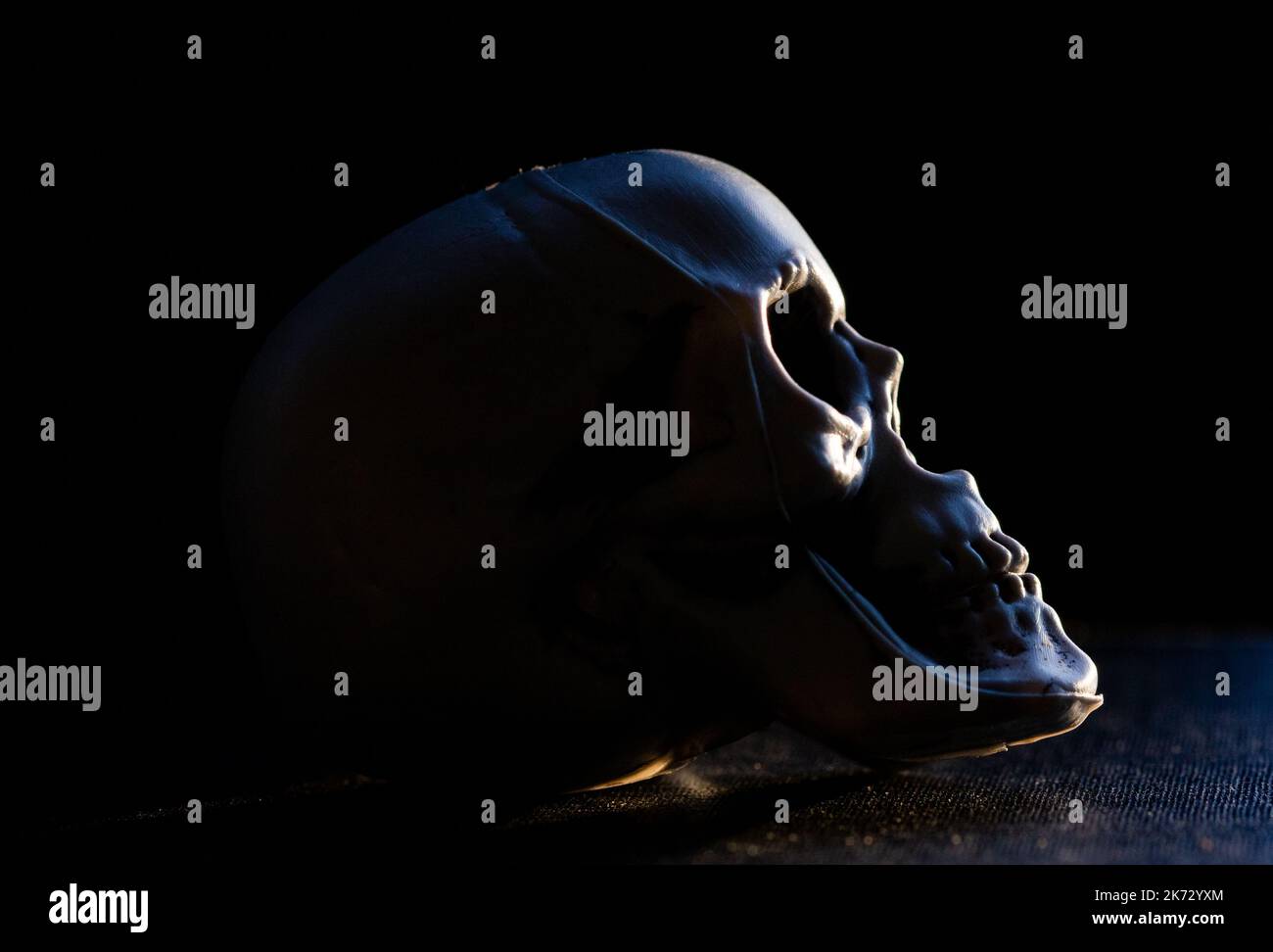 scary human skull horror Halloween Stock Photo