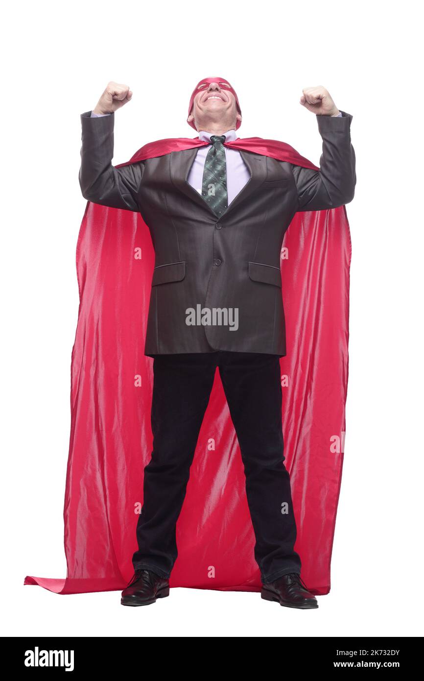 business man in a superhero mask and Cape Stock Photo - Alamy