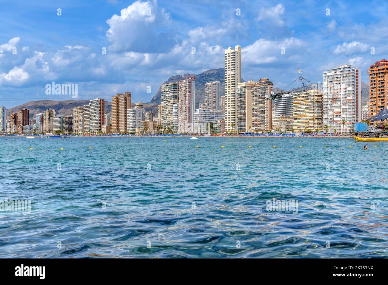 The popular, seafront, promenade and beaches on Levante Beach in