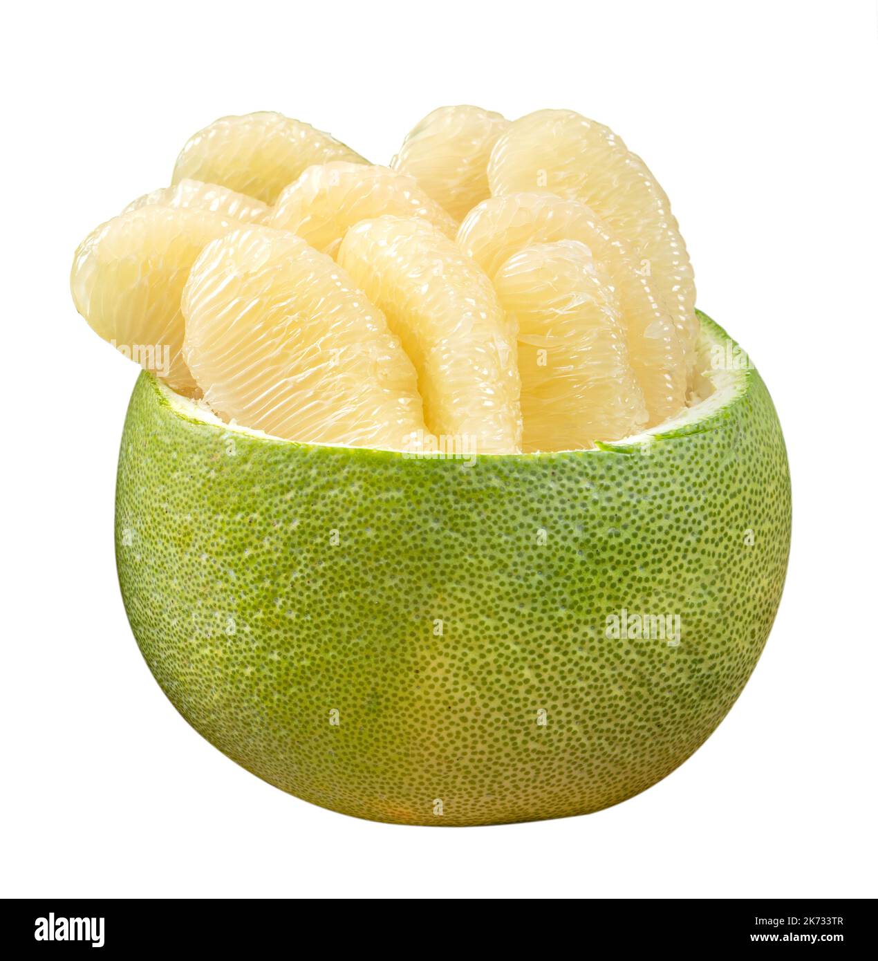 Fresh pomelo, pummelo isolated on white table background, cut out ...