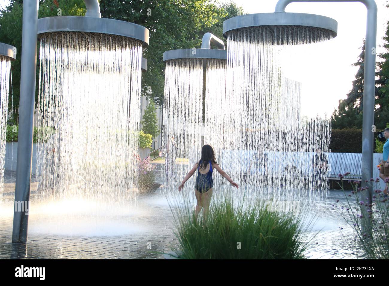 childlike simplicity, city life Stock Photo