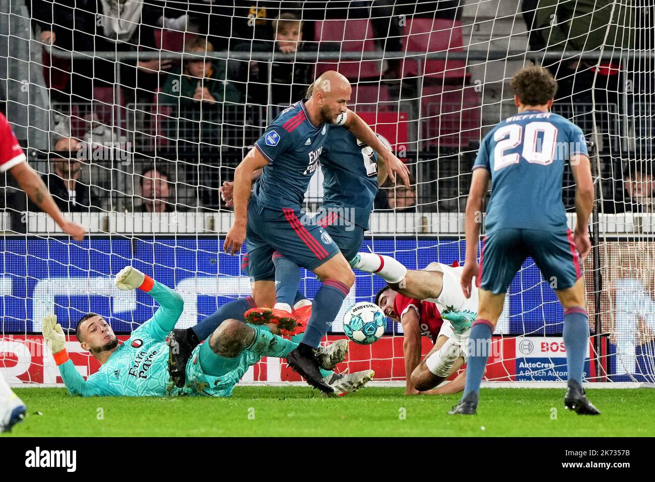 Alkmaar - Goalkeeper Justin Bijlow Of Feyenoord, Gernot Trauner Of ...