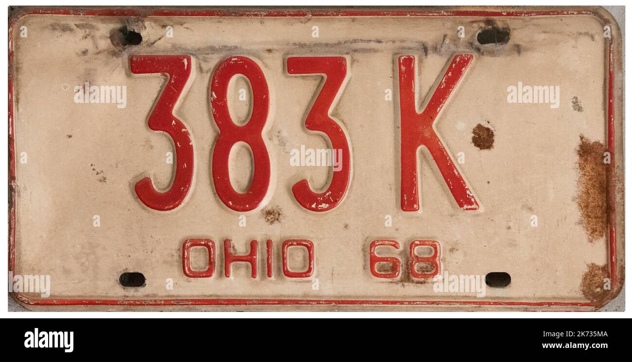 American Vehicle license plates Stock Photo