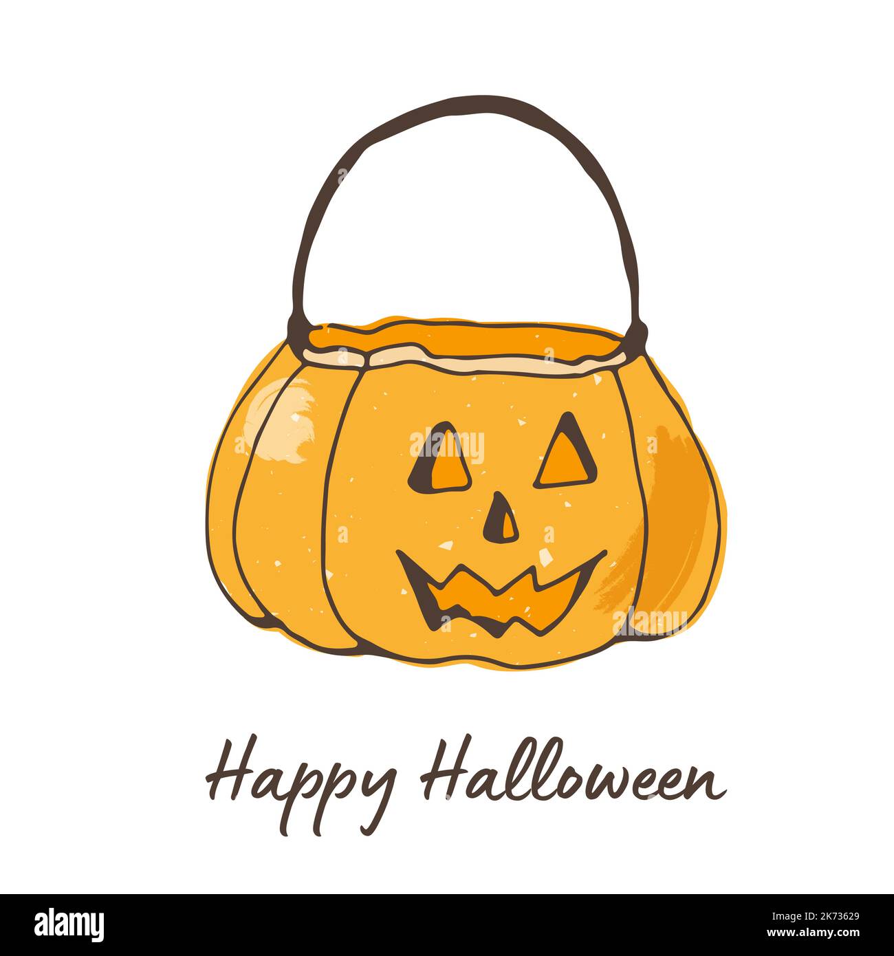 Pumpkin vector illustration, hand drawn isolated on white background ...