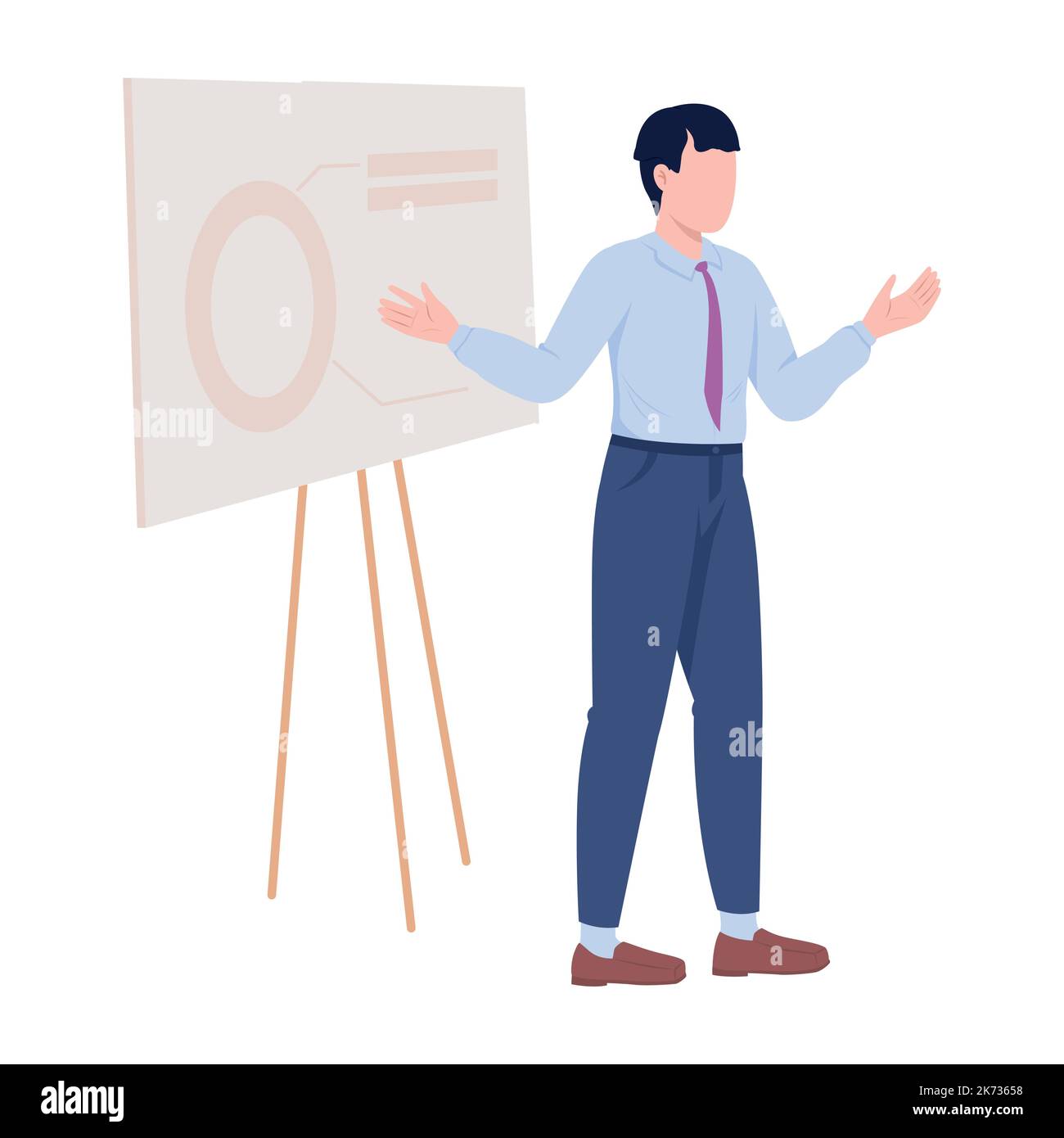 Speaker semi flat color vector character Stock Vector
