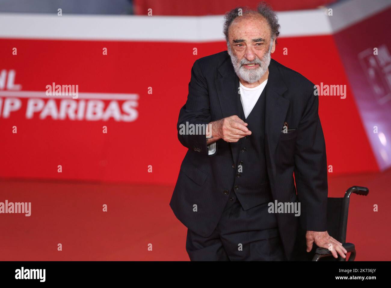 Alessandro Haber attends the red carpet of the movie 'La divina cometa' at the opening of Rome Film Fest at Auditorium Parco della Musica. Stock Photo