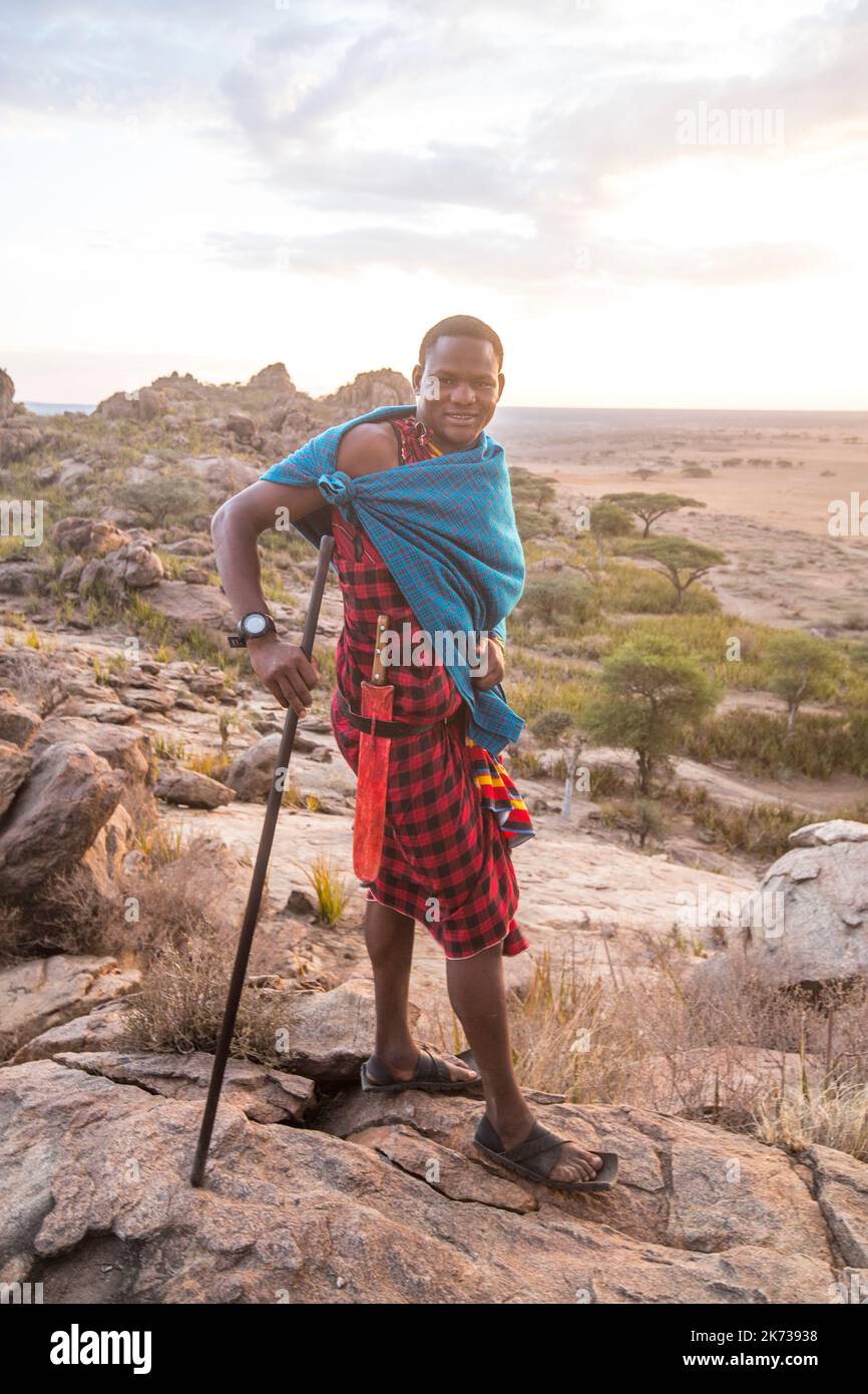 MAASAI TANZANIA Stock Photo