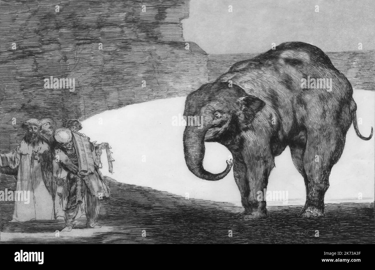 Animal Folly, Francisco Goya, Los Disparates, Los Proverbios, The Follies, 1815-1824, Museum Berggruen, Berlin, Germany, Europe Stock Photo