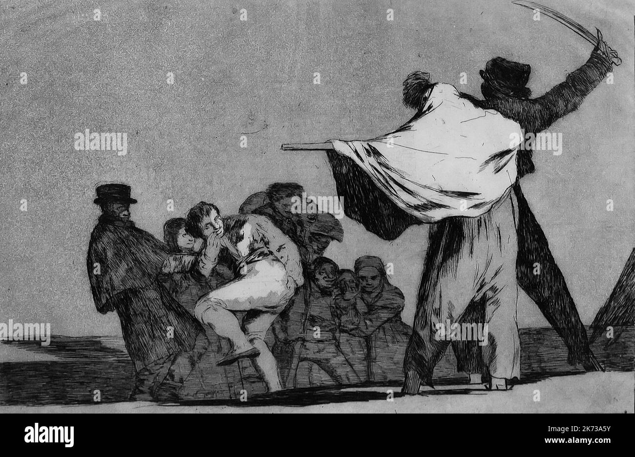 Well-Known Folly, Francisco Goya, Los Disparates, Los Proverbios, The Follies, 1815-1824, Museum Berggruen, Berlin, Germany, Europe Stock Photo