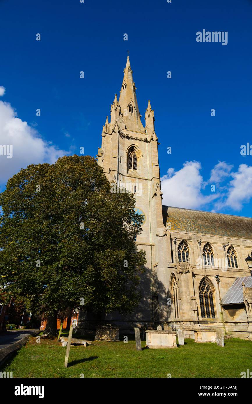 St Andrews Parish church, Heckington village, Lincolnshire, England. Stock Photo