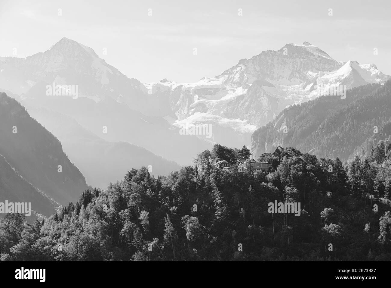 Layers of mountains before Jungfrau, Interlaken, Switzerland Stock Photo Alamy