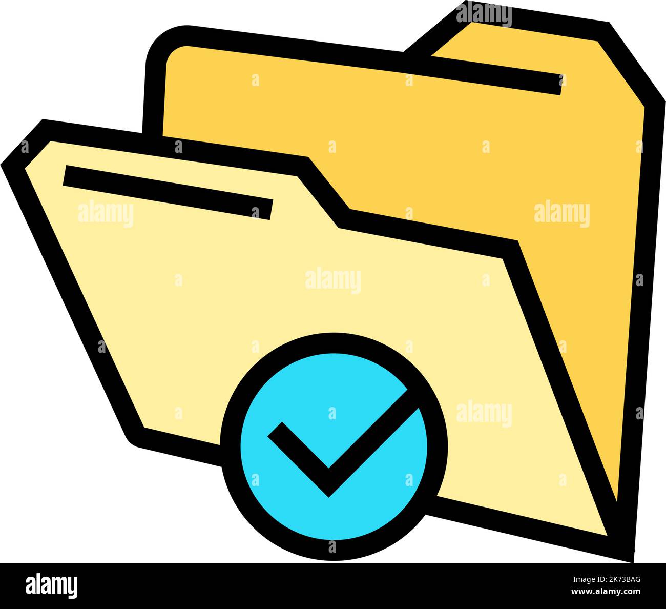 open folder color icon vector illustration Stock Vector Image & Art - Alamy