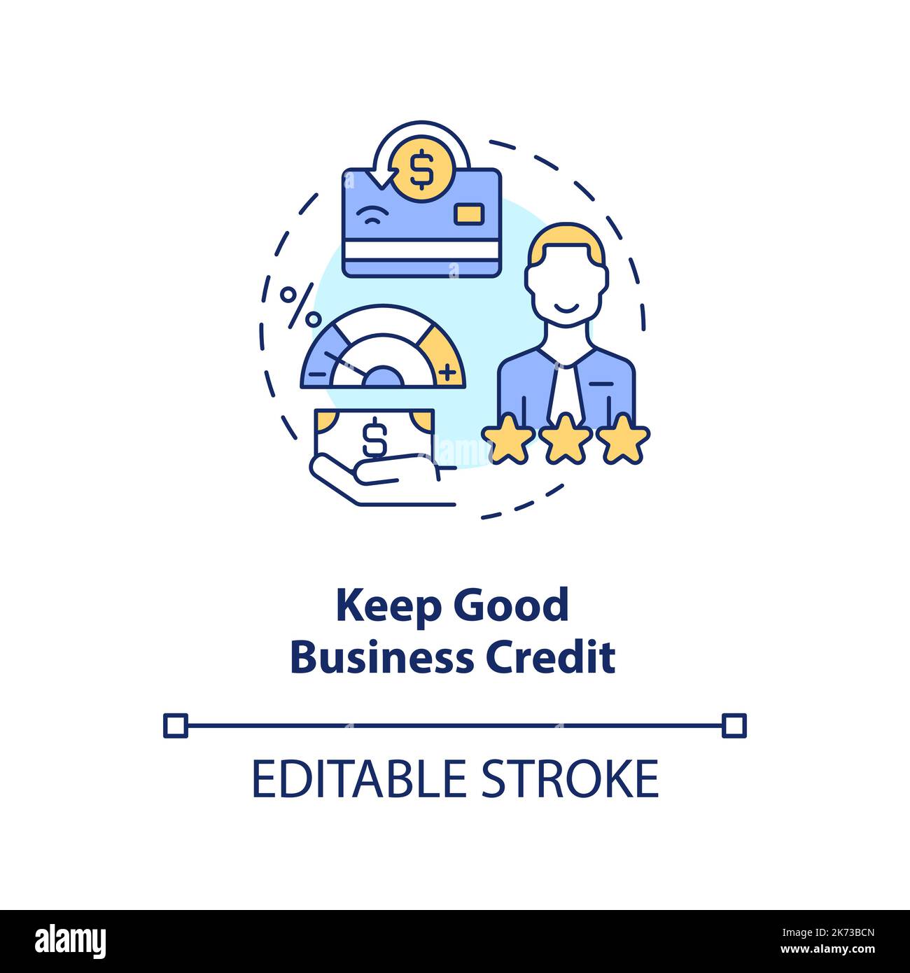 Keep good business credit concept icon Stock Vector Image & Art - Alamy