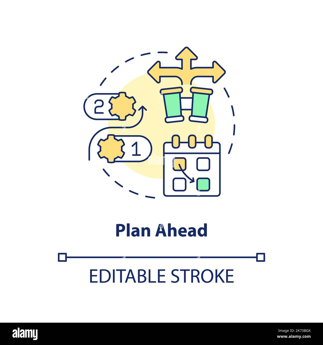 Plan ahead concept icon Stock Vector Image & Art - Alamy 