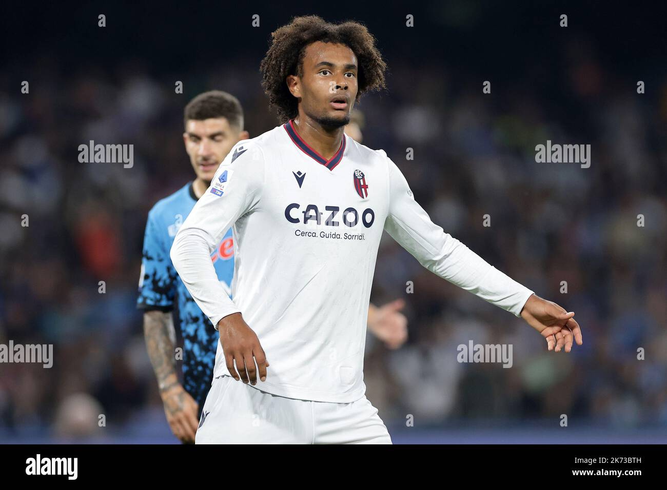 Joshua Zirkzee of Bologna FC during the Serie A football match between SSC Napoli and Bologna FC at Diego Armando Maradona stadium in Napoli (Italy), Stock Photo