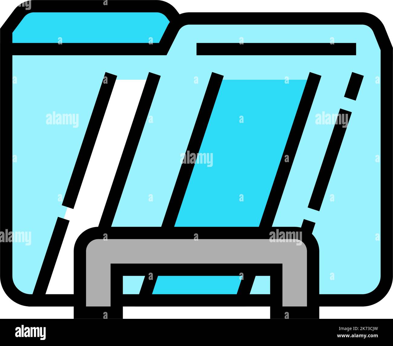 computer folder color icon vector illustration Stock Vector Image & Art ...
