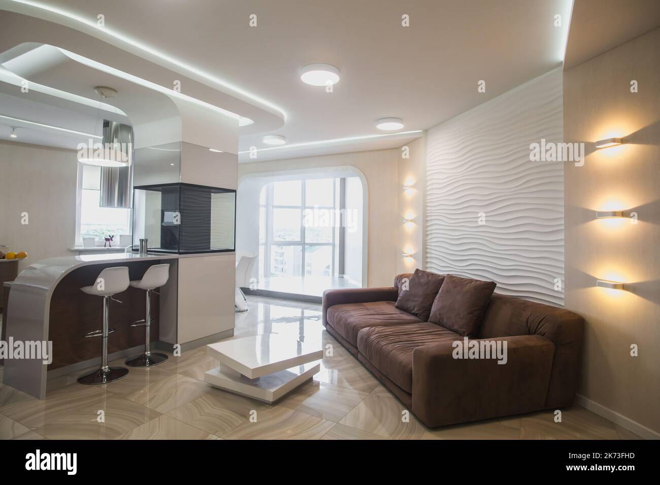 Image showcasing Beautiful modern apartment interior. Real estate concept. Nice real ...