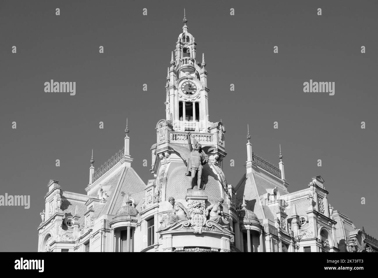 Edificio Bbva Avenida Dos Aliados Porto Portugal Stock Photo