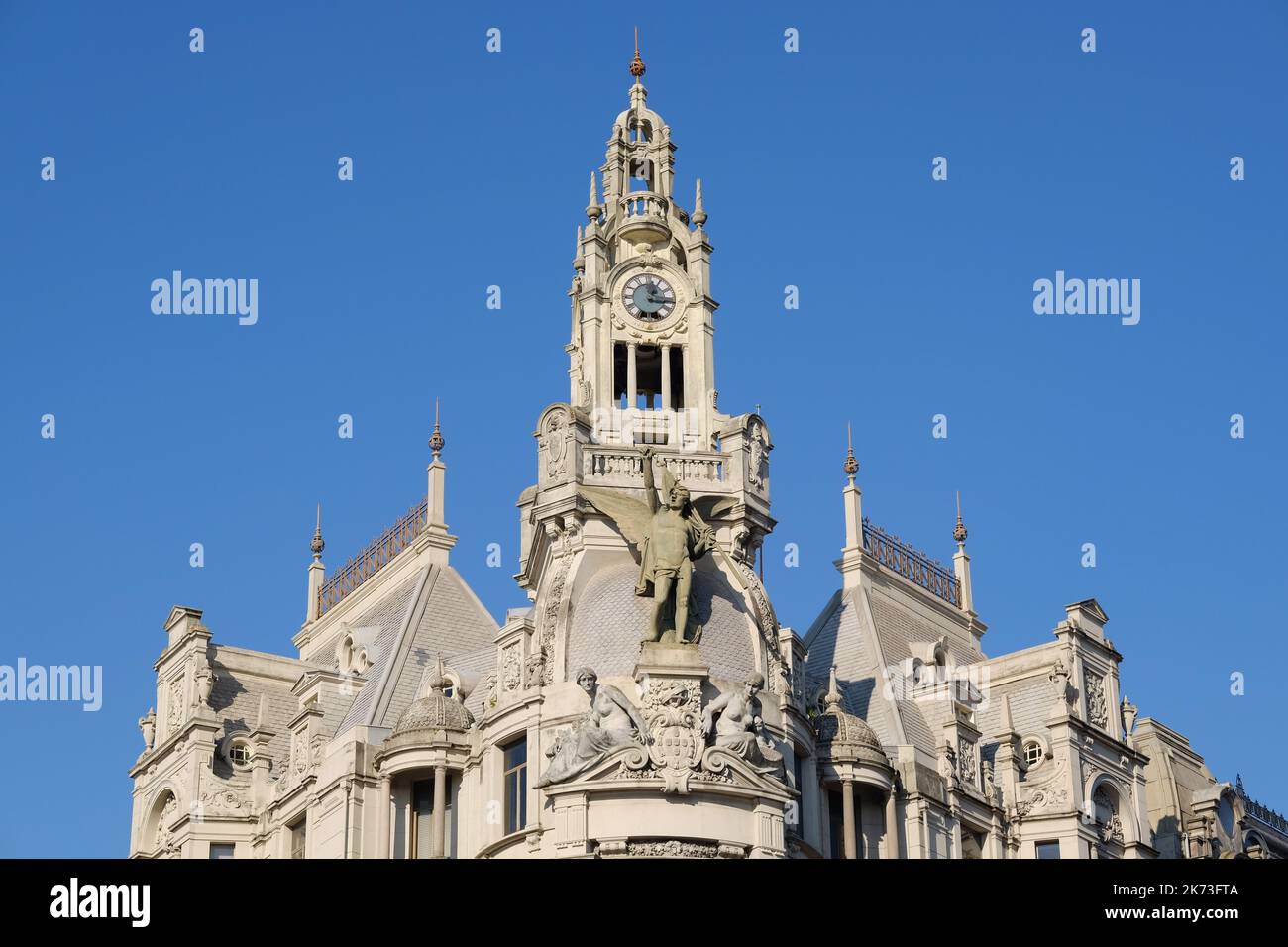 Edificio Bbva Avenida Dos Aliados Porto Portugal Stock Photo