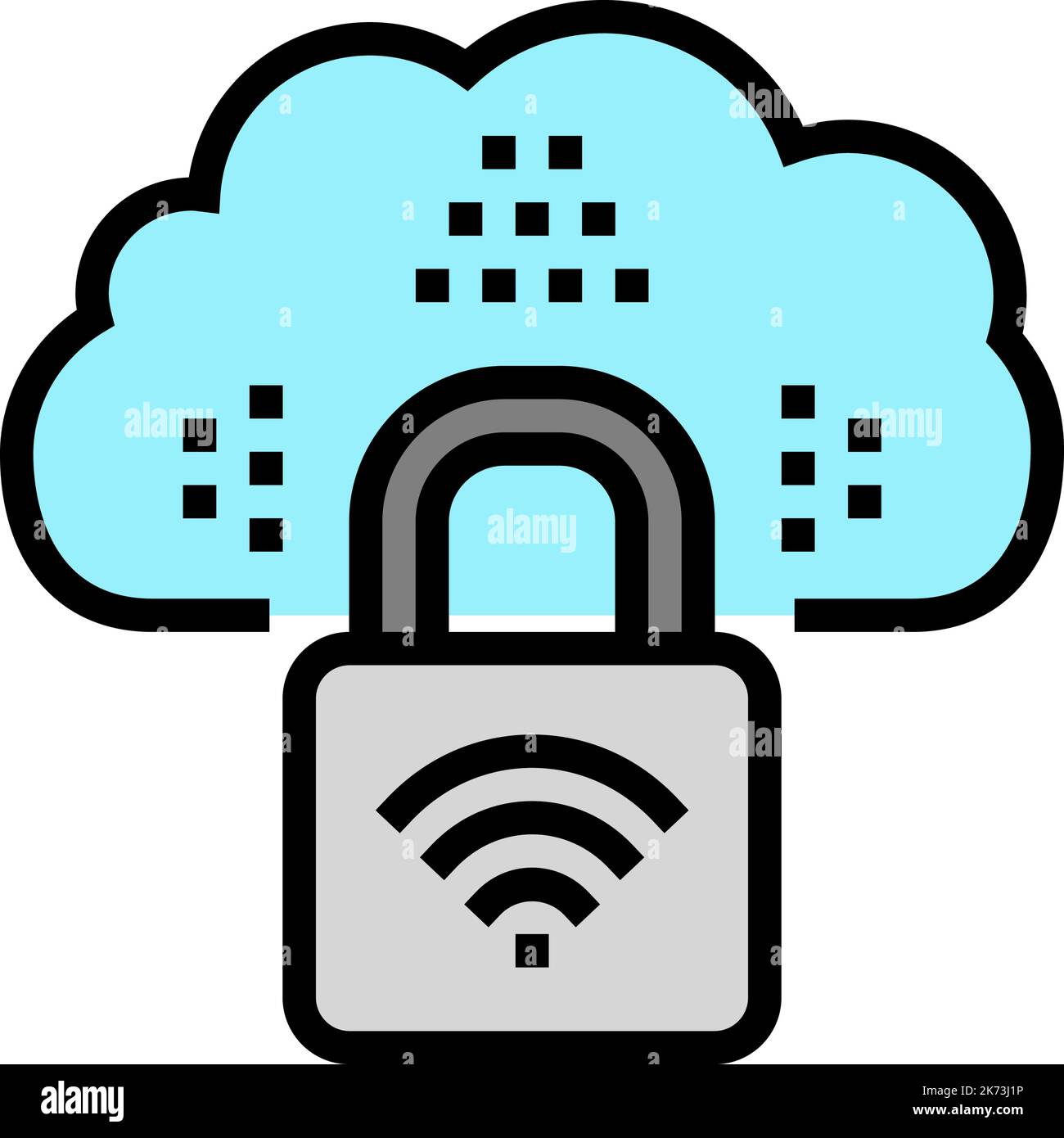 internet padlock color icon vector illustration Stock Vector Image ...