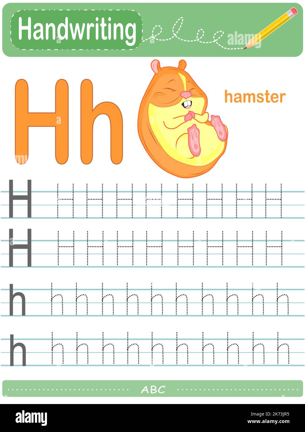 Handwriting Letter H Stock Photo - Alamy