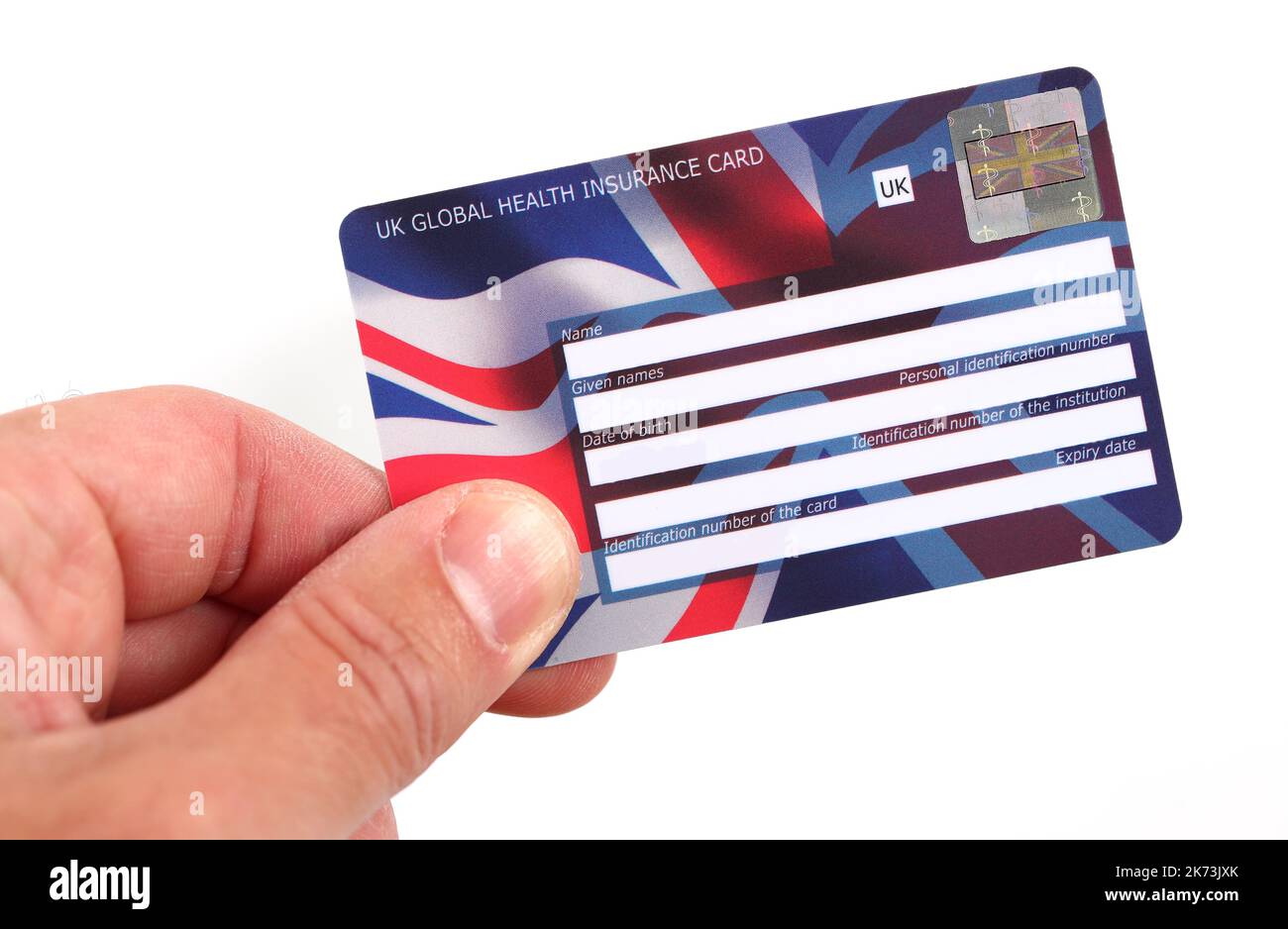 UK Global Health Insurance Card also known as a GHIC card. Stock Photo