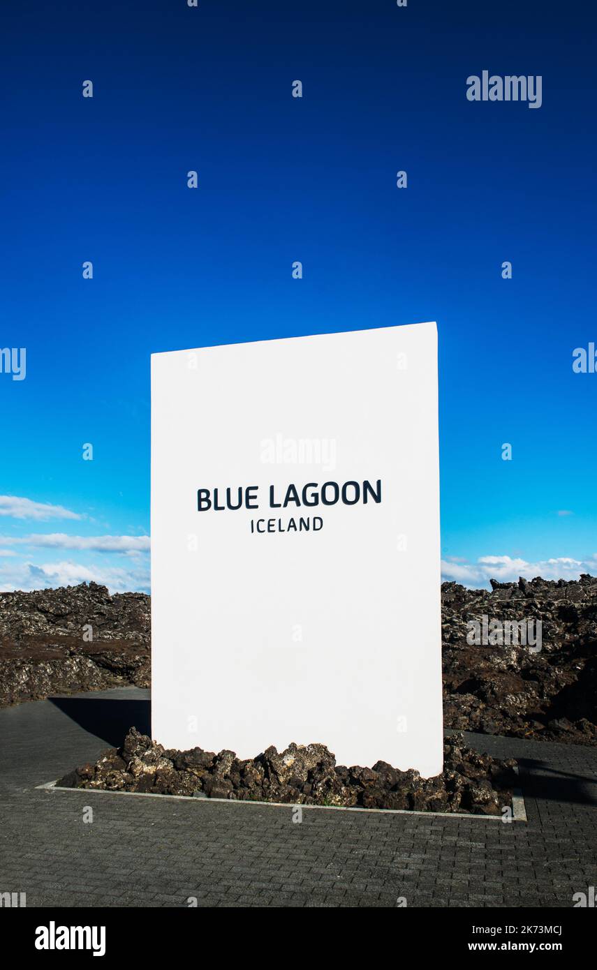 Blue Lagoon entrance in Reykjavik, Iceland, Scandanavia, Europe Stock Photo