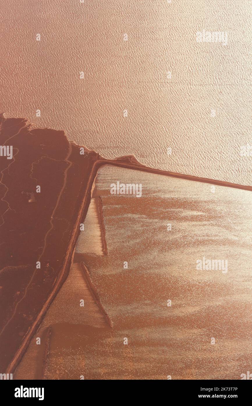 Abstract aerial views of the San Francisco Bay in California Stock