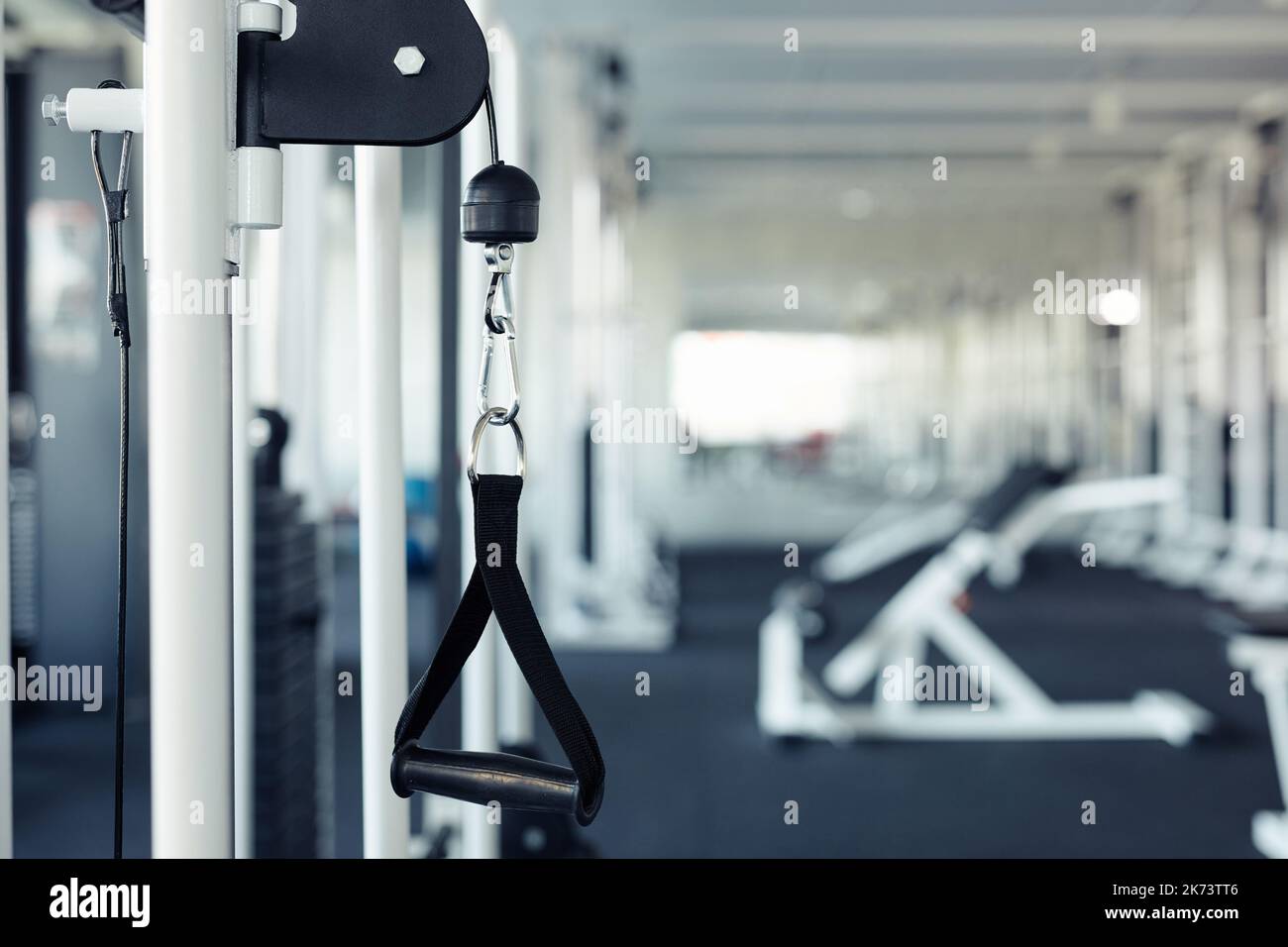 Close-up of exercise machine for sports training in gym Stock Photo