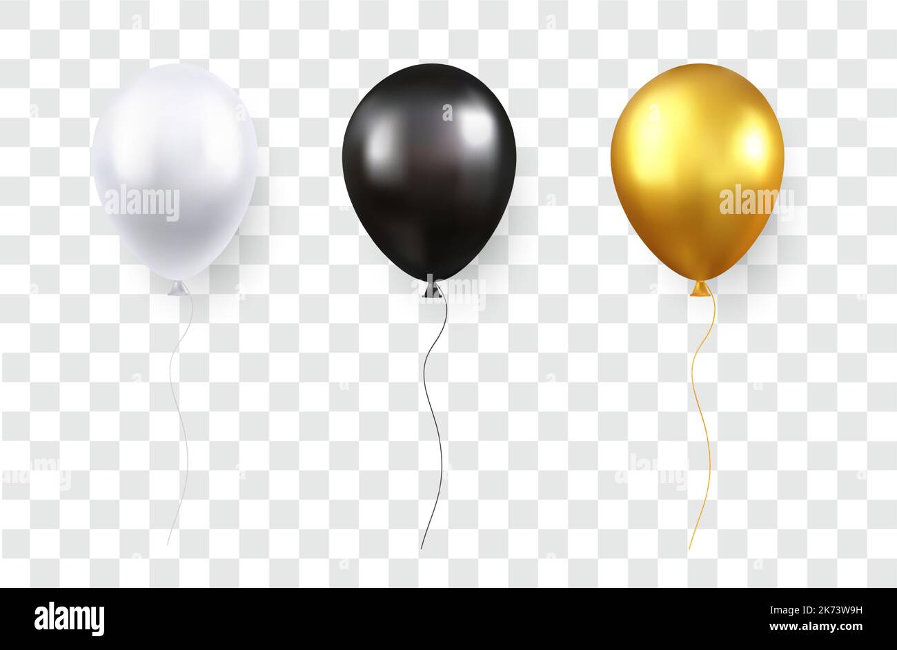 Balloon set isolated on transparent background Stock Vector Image & Art ...
