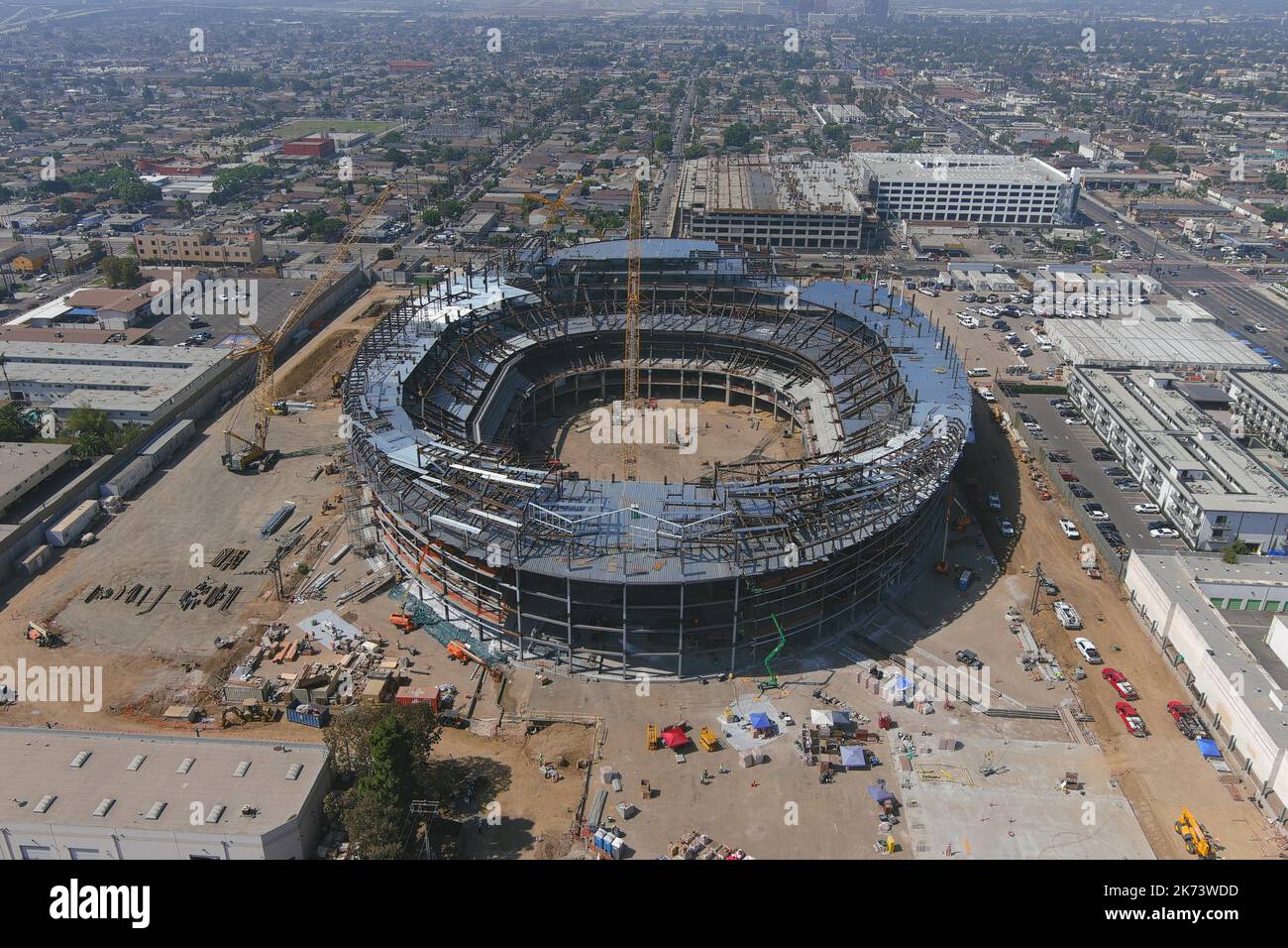 Intuit Dome's exterior takes shape in Inglewood