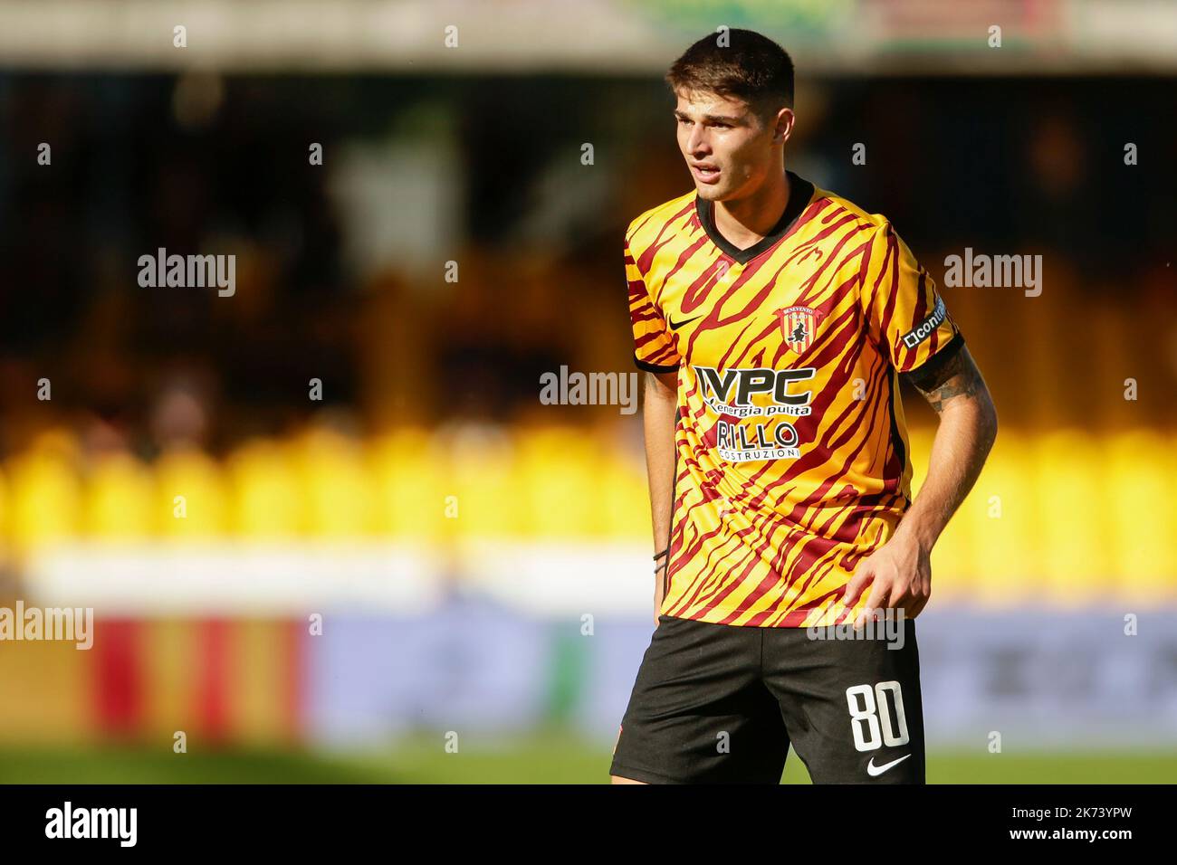 Benevento's Greek midfielder Ilias Koutsoupias looks during Serie B ...