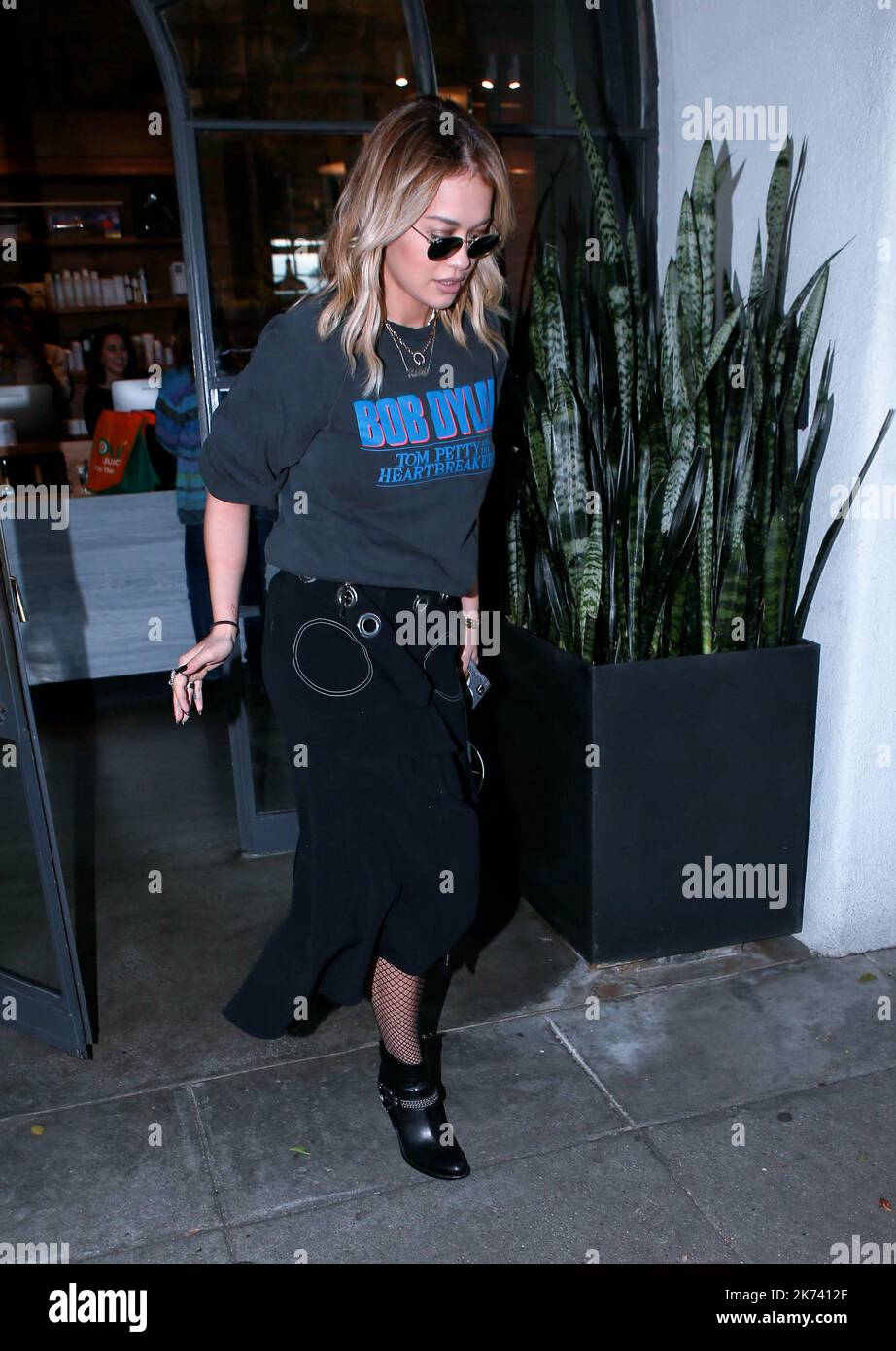 LOS ANGELES 01/12/2016 Rita Ora at Meche hair salon in Beverly Hills . Stock Photo