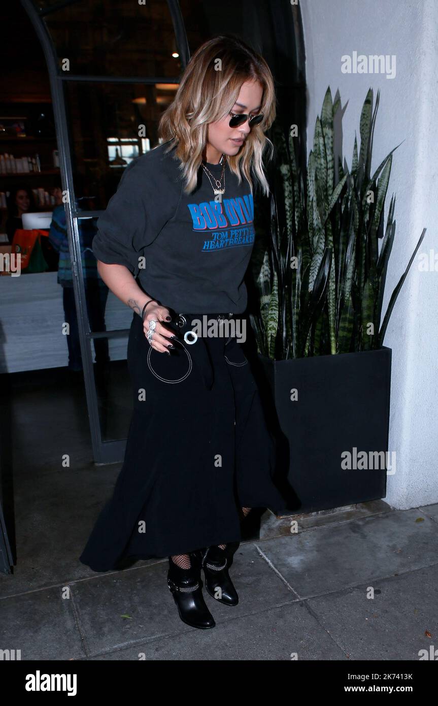 LOS ANGELES 01/12/2016 Rita Ora at Meche hair salon in Beverly Hills . Stock Photo