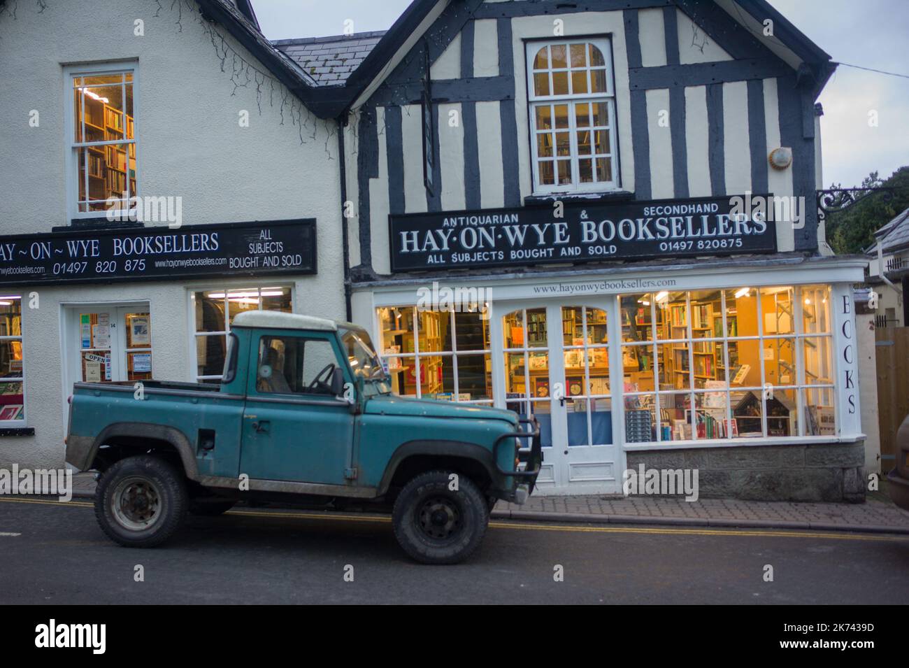 Wales, Hay-on-Wye, january of 2017 - Hay is a small market town and community in the traditional county and district of Brecknockshire in Wales. Often described as "the town of books", it is the National Book Town of Wales. The annual Hay Festival is a major literary festival. Stock Photo