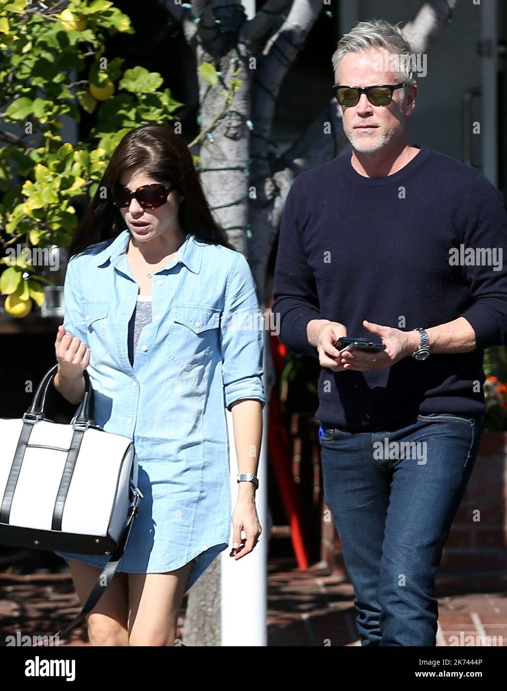 Selma Blair and husband at Mauro's restaurant in Beverly Hills on 2017 ...